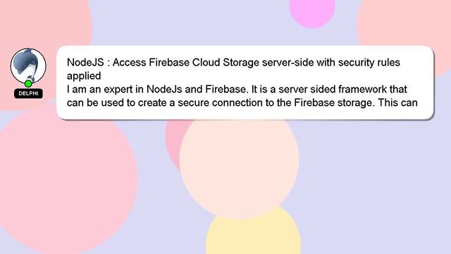 NodeJS : Access Firebase Cloud Storage server-side with security rules applied смотреть онлайн
