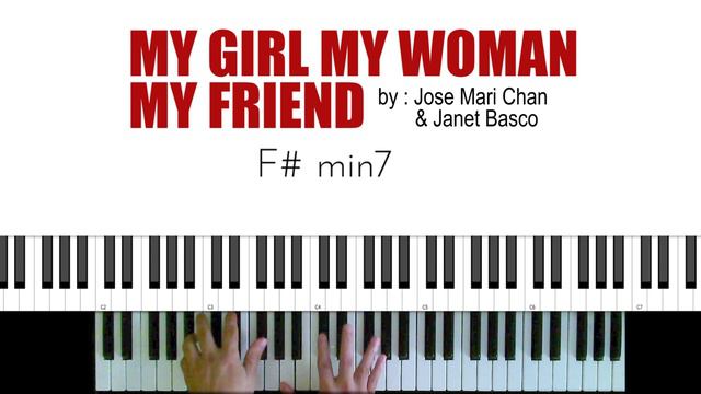 My, Girl, My woman, My friend Piano CHORD Tutorial смотреть онлайн