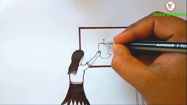 Sketching people on blackboard, kids videos, drawing channels, draw pictures смотреть онлайн