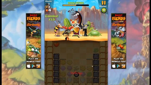 Best Fiends Level 100 Walkthrough Android/iOS Gameplay смотреть онлайн
