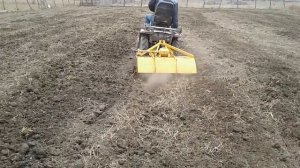 Испытания самодельной почвофрезы  КМЗ-012