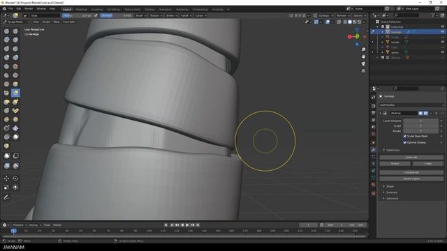 Blender 2.9 Multires Sculpting Tutorial смотреть онлайн
