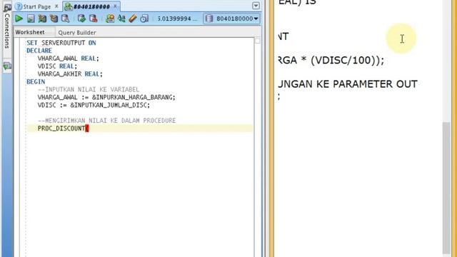 Membuat Procedure dengan Parameter Input dan Output dalam PL/SQL Oracle смотреть онлайн