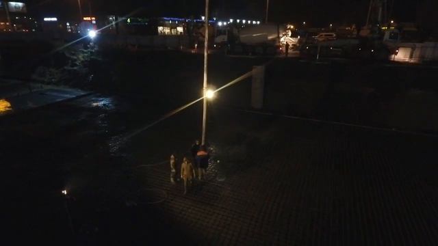 Масштабное строительство торгового центра. Калининград. Бетон. Квадрокоптер смотреть онлайн