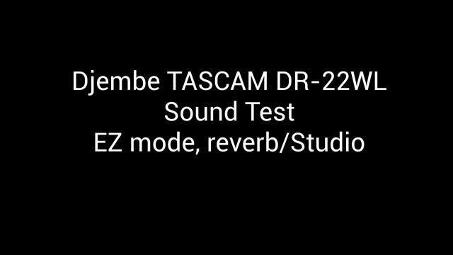 TASCAM DR-22WL Sound Test with a djembe смотреть онлайн