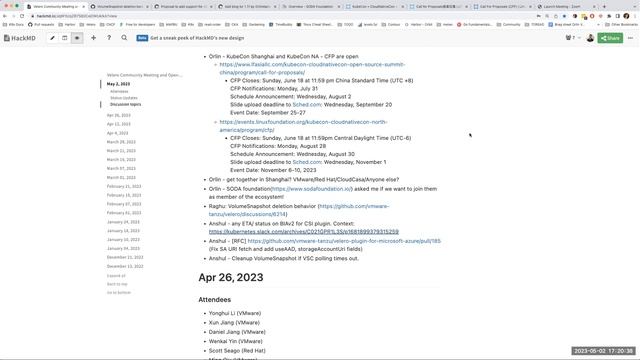 Velero Community Meeting - May 2, 2023 смотреть онлайн