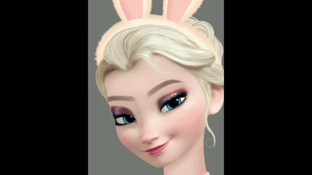 Elsa Frozen Glow Up Transformation Bunny Halloween Make Up Edit On Ibispaint X