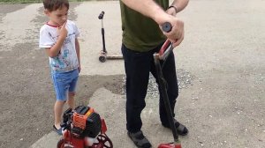 Самокат из триммера мотокосы 3