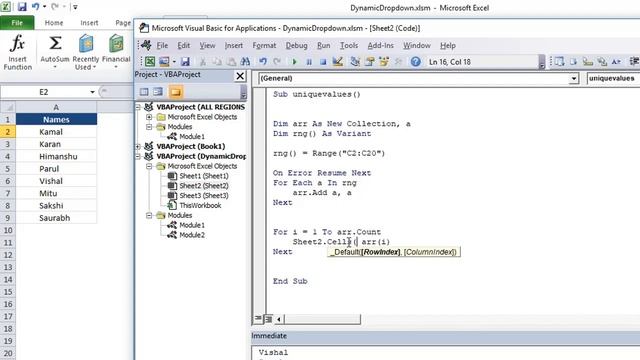 Excel : Dropdown with UNIQUE values of column смотреть онлайн