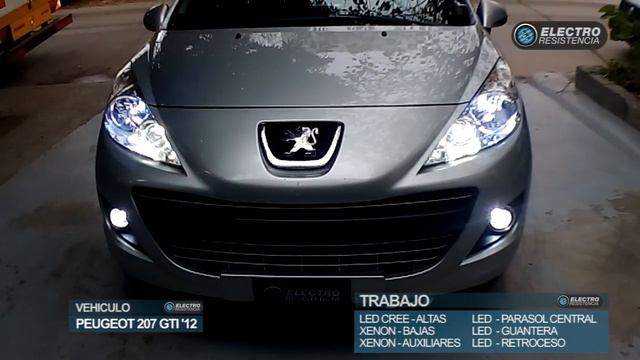 PEUGEOT 207 GTi XENON Bajas LED CREE Altas XENON Aux