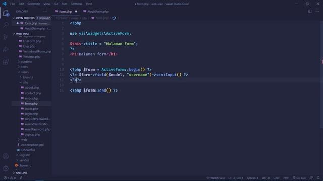 Yii2 | activeform смотреть онлайн