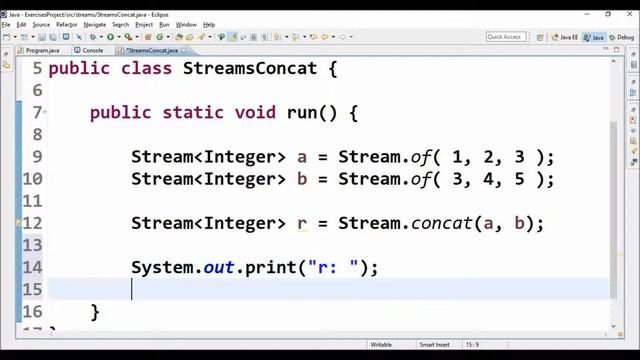 streams concat streams in java смотреть онлайн