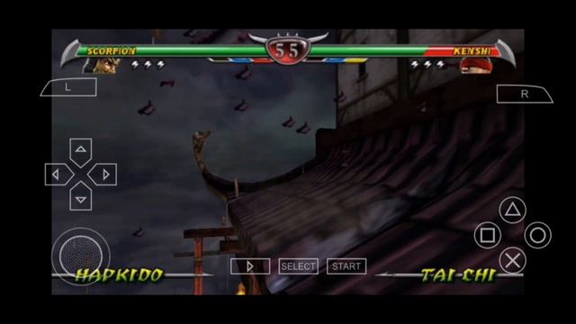 Mortal kombat Unchained Scorpion vs Kenshi Fight PSP Android Mobile Gameplay смотреть онлайн