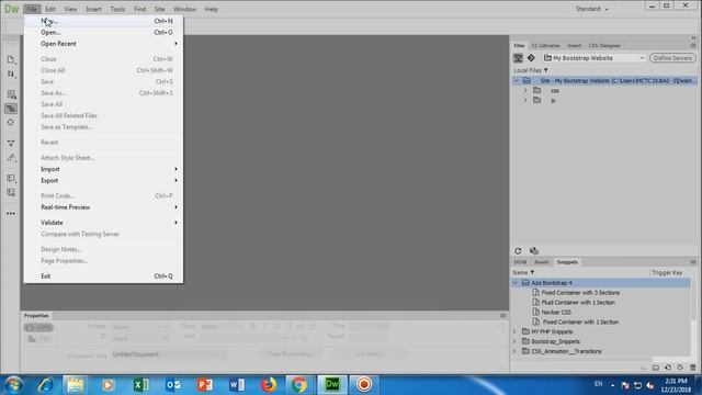 How to Setup Bootstrap 4 in Adobe Dreamweaver CC смотреть онлайн