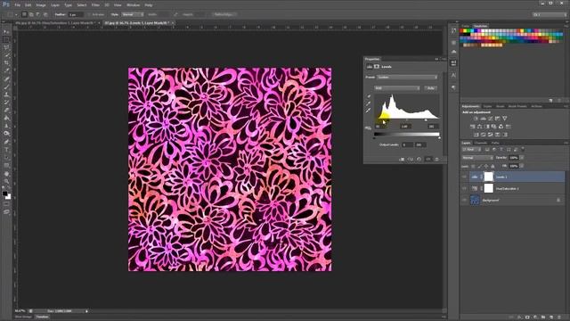 Changing Seamless Textures in Photoshop Tutorial - Hue Saturation - Levels - Invert смотреть онлайн