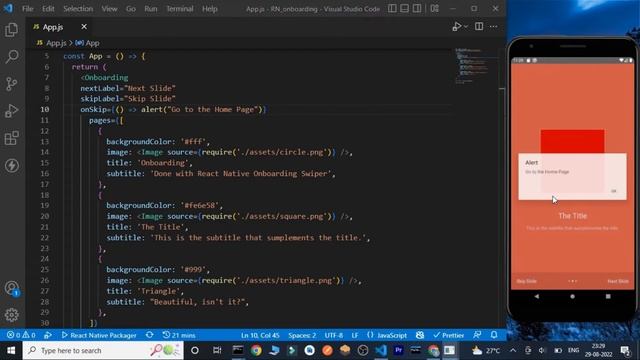React Native Onboarding Screen || Animated Carousel || Tutorial смотреть онлайн