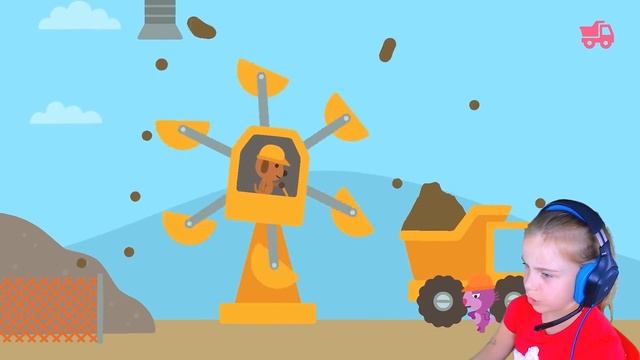 Игра для детей про строительство дома с помощью экскаваторов, кранов и бульдозеров