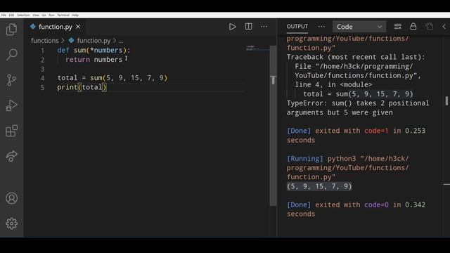 *args in python | plural argument in python смотреть онлайн