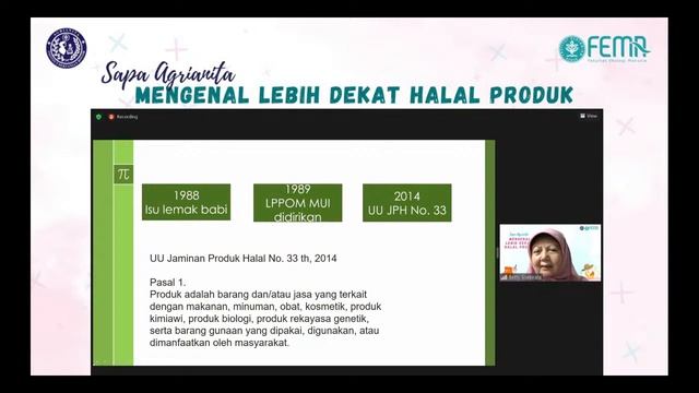 FEMA Sapa Agrianita "Mengenal Lebih Dekat Halal Produk" смотреть онлайн