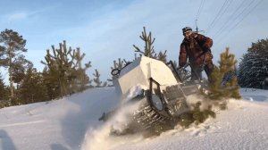 Как улучшить проходимость мотобуксировщика/ мотособаки по глубокому снегу.