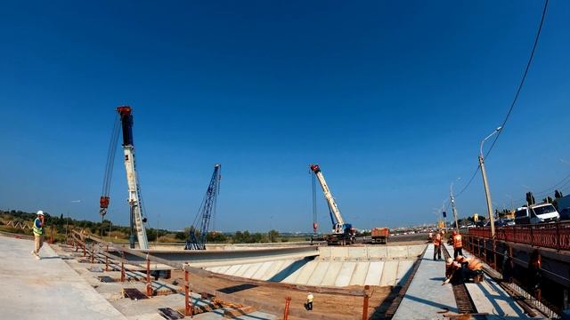 Ход работ по реконструкции Южного подъезда к Ростову-на-Дону смотреть онлайн