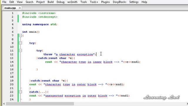 C++ Nested Try Catch statements | Re throwing Exceptions смотреть онлайн