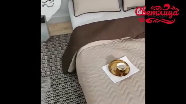Покрывало однотонное и две наволочки (Бежевый) смотреть онлайн