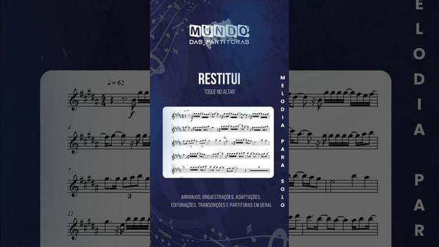 🎺Partitura Restitui - Toque no Altar #partitura #partituras #mundodaspartituras смотреть онлайн