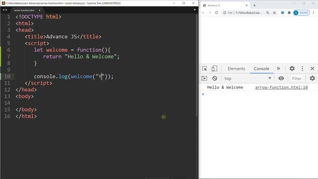 Advance JavaScript - Arrow Functions Tutorial in Hindi / Urdu смотреть онлайн