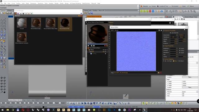 23. Введение в Maxwell Render для Rhino. Материалы - Дерево. смотреть онлайн
