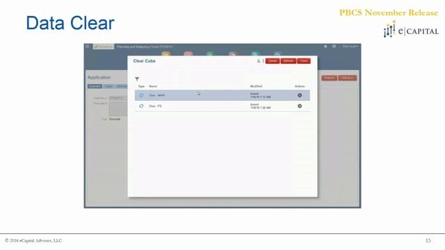 Data Clear [Oracle PBCS Release - Nov 2016] смотреть онлайн