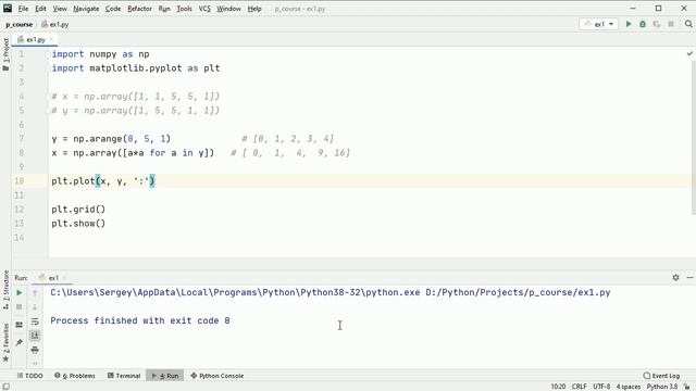 #2. Функция plot для построения и оформления двумерных графиков | Matplotlib уроки смотреть онлайн