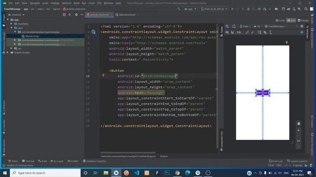 Toast Message Using Kotlin in Android Studio смотреть онлайн