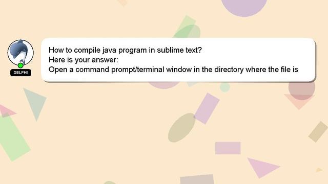 How to compile java program in sublime text? смотреть онлайн