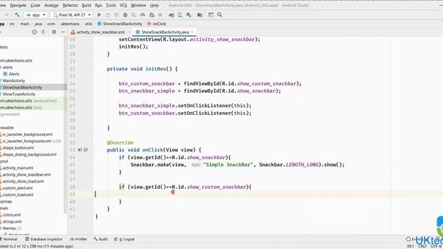 SnackBar in Android | How to Custom SnackBar | Custom & Simple SnackBar Android смотреть онлайн