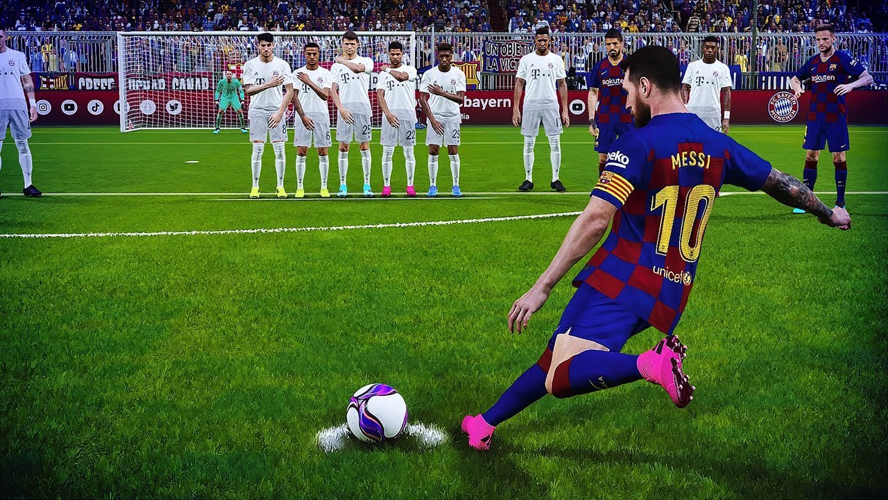 Подборка голов, забитых со штрафных ударов в Pro Evolution Soccer смотреть онлайн