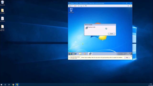 Installing Windows 7 Pro in VWware Workstation Player смотреть онлайн