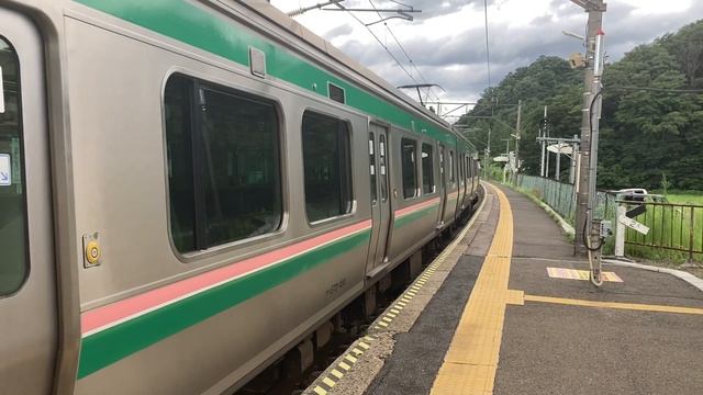 18.08.2022 года. Отправление электрички маршута «Сендай-Сироиси» от станции Хигаси-Сироиси. смотреть онлайн