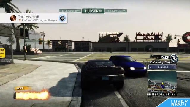 Burnout Paradise (PS4) - Perform a 180 Degree Flatspin Trophy / Achievement Guide смотреть онлайн