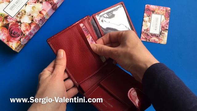 ❤ Женский красный лаковый кошелек Sergio Valentini➡️СВ 8134-014 смотреть онлайн