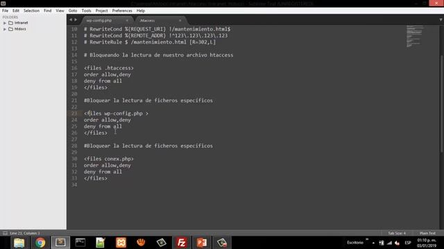 6 .- Curso de seguridad con HTACCESS - Protegiendo contra lectura ficheros específicos. смотреть онлайн