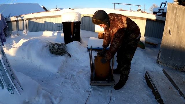 Русская баня, особенности зимней эксплуатации в 30° мороз, Зил Д-245 турбо дизель замерз колом!Блог смотреть онлайн