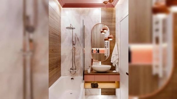 Дизайн маленькой ванной комнаты/Small bathroom design