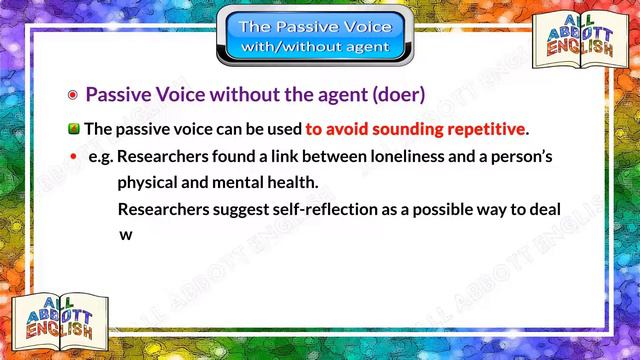 Animated English Lesson: Passive Voice With/without Agent | #english