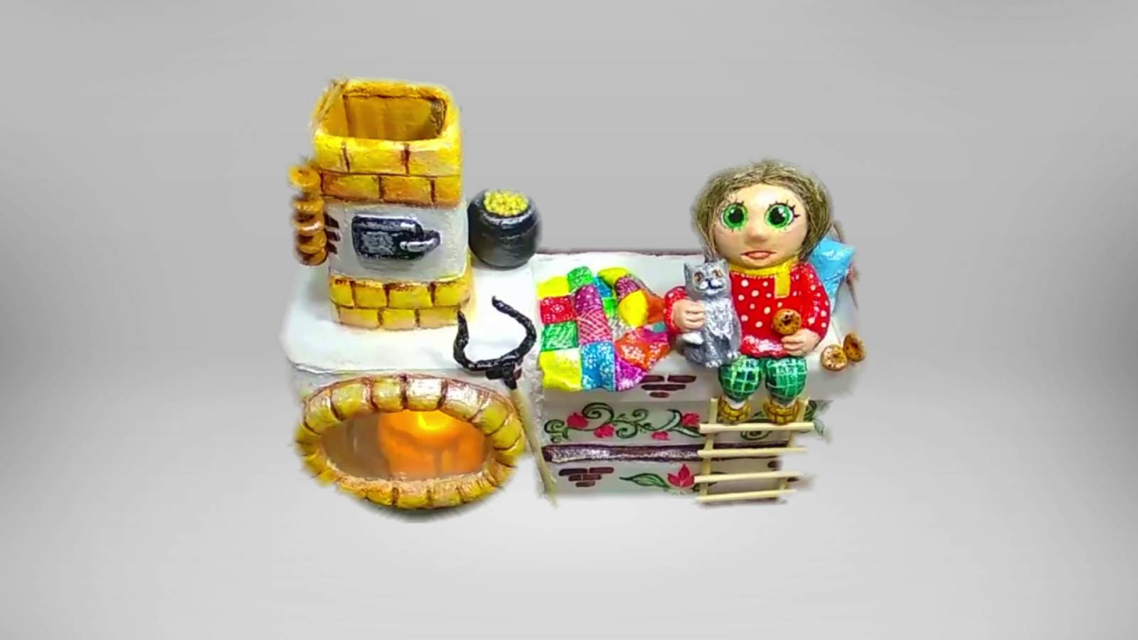 Домовёнок Кузя на печи. Поделки. DIY. смотреть онлайн