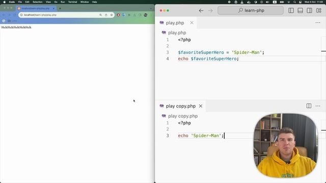 Variables Part 1 | PHP for beginners | Tutorial 4 смотреть онлайн