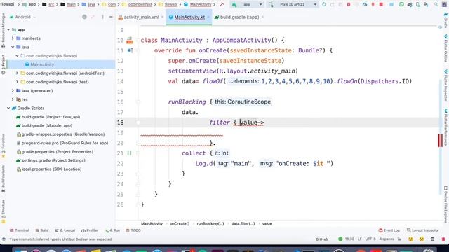 Android Kotlin Flow - filter { } operator - part 7 in hindi :) смотреть онлайн