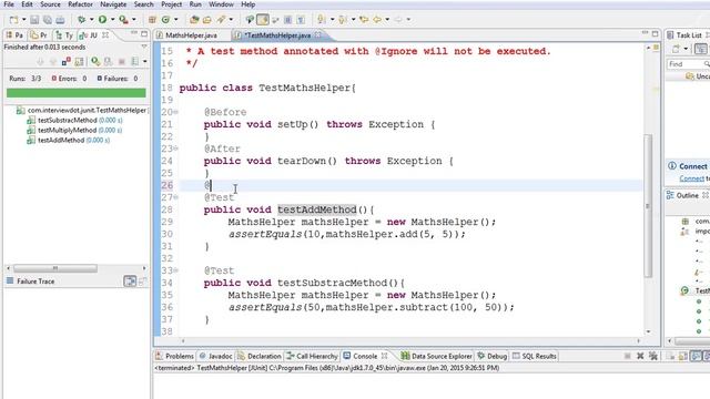JUNIT IGNORE A TEST CASE DEMO смотреть онлайн