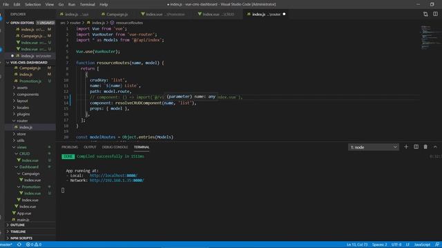 Vue Dashboard - 23- | Dynamic Router - 2 смотреть онлайн