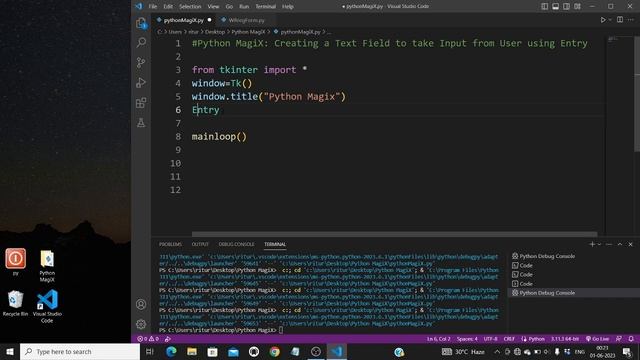 Create an Input Text Field to Take User Input | Python Magix смотреть онлайн
